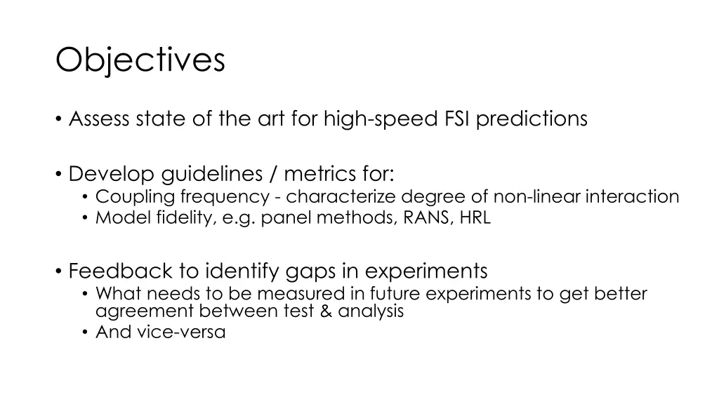 objectives