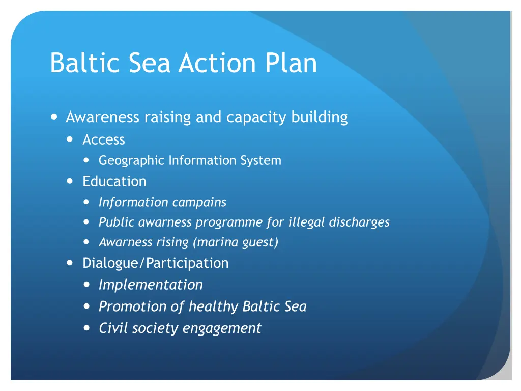 baltic sea action plan