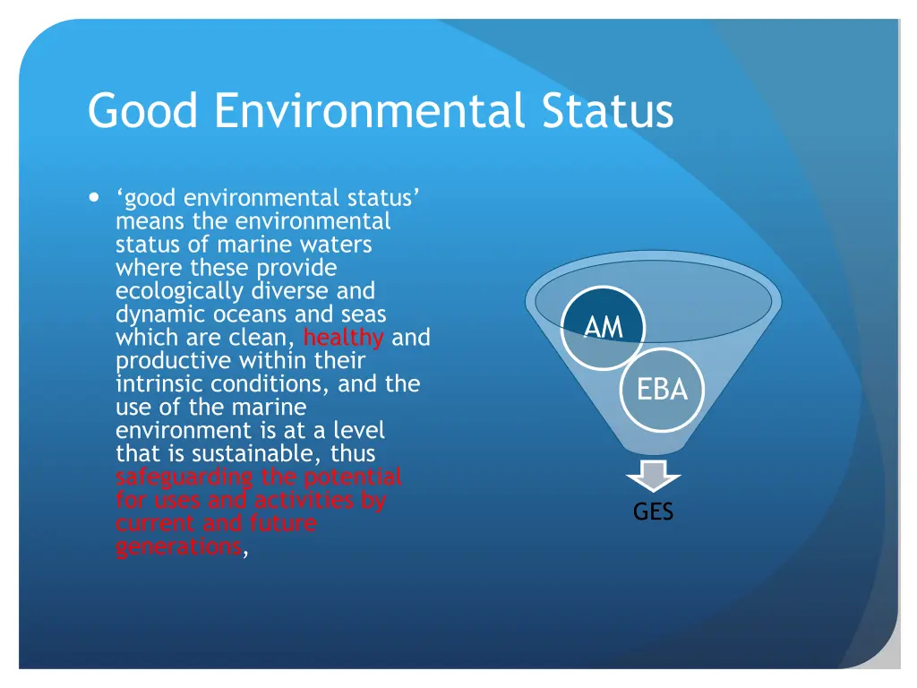 good environmental status