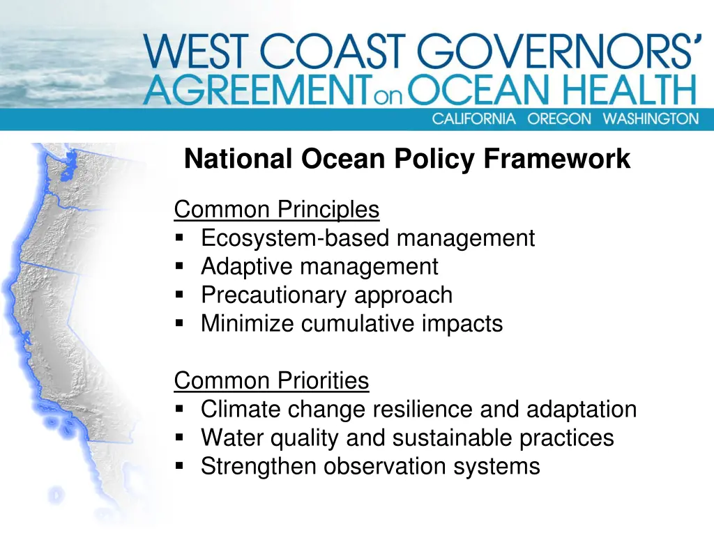 national ocean policy framework
