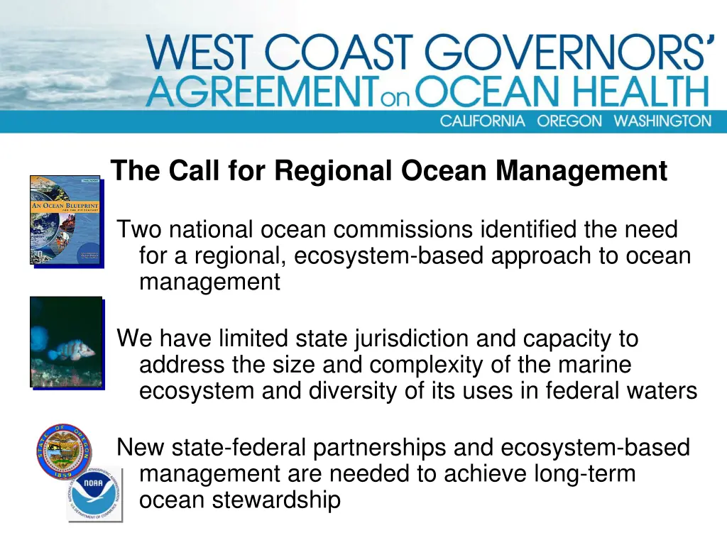 the call for regional ocean management