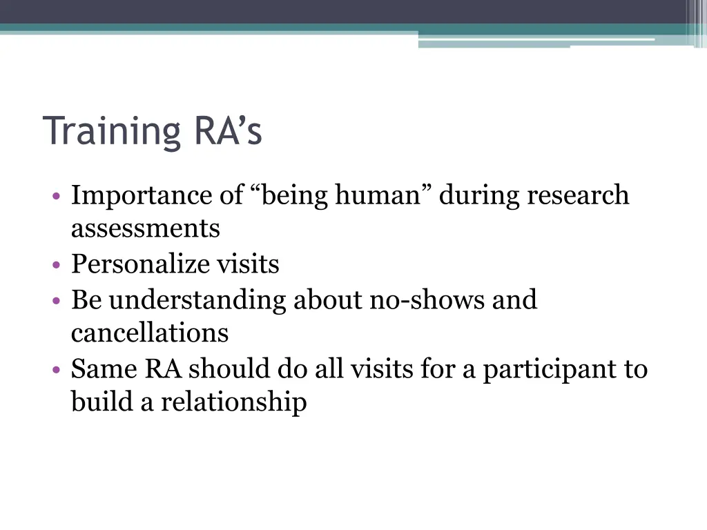 training ra s