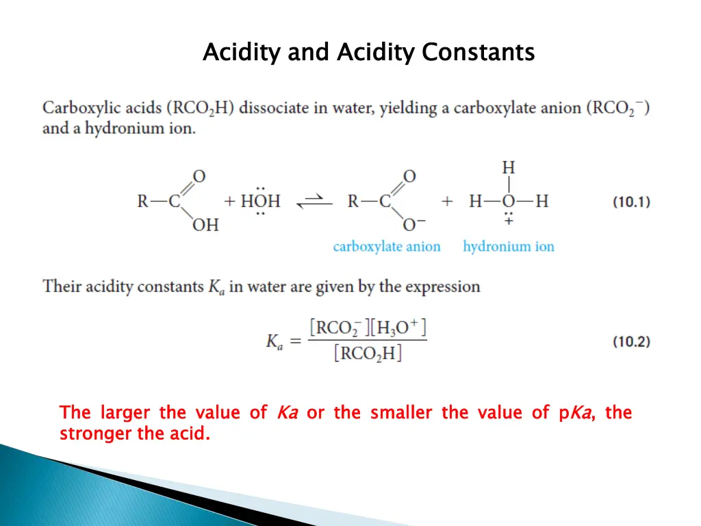 acidity and acidity constants