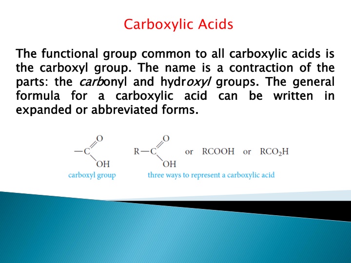 carboxylic acids
