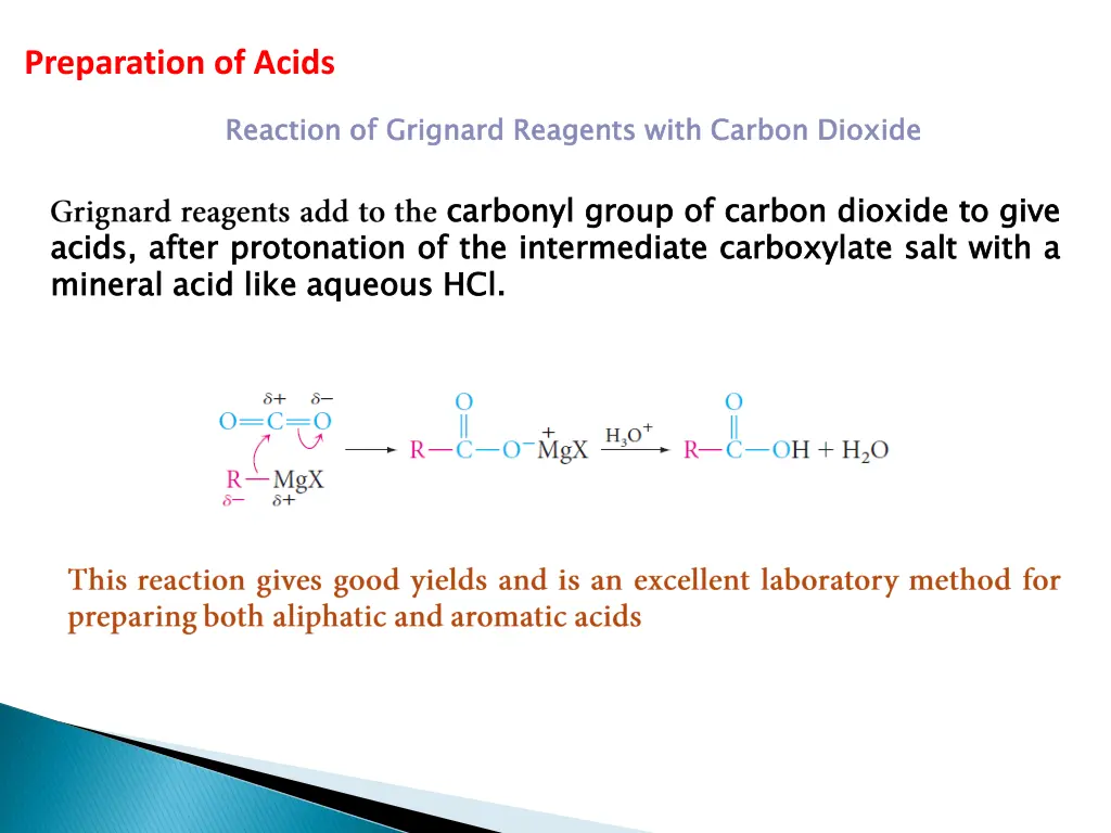 preparation of acids 2