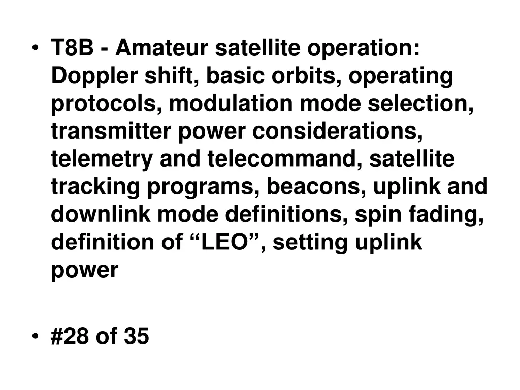 t8b amateur satellite operation doppler shift