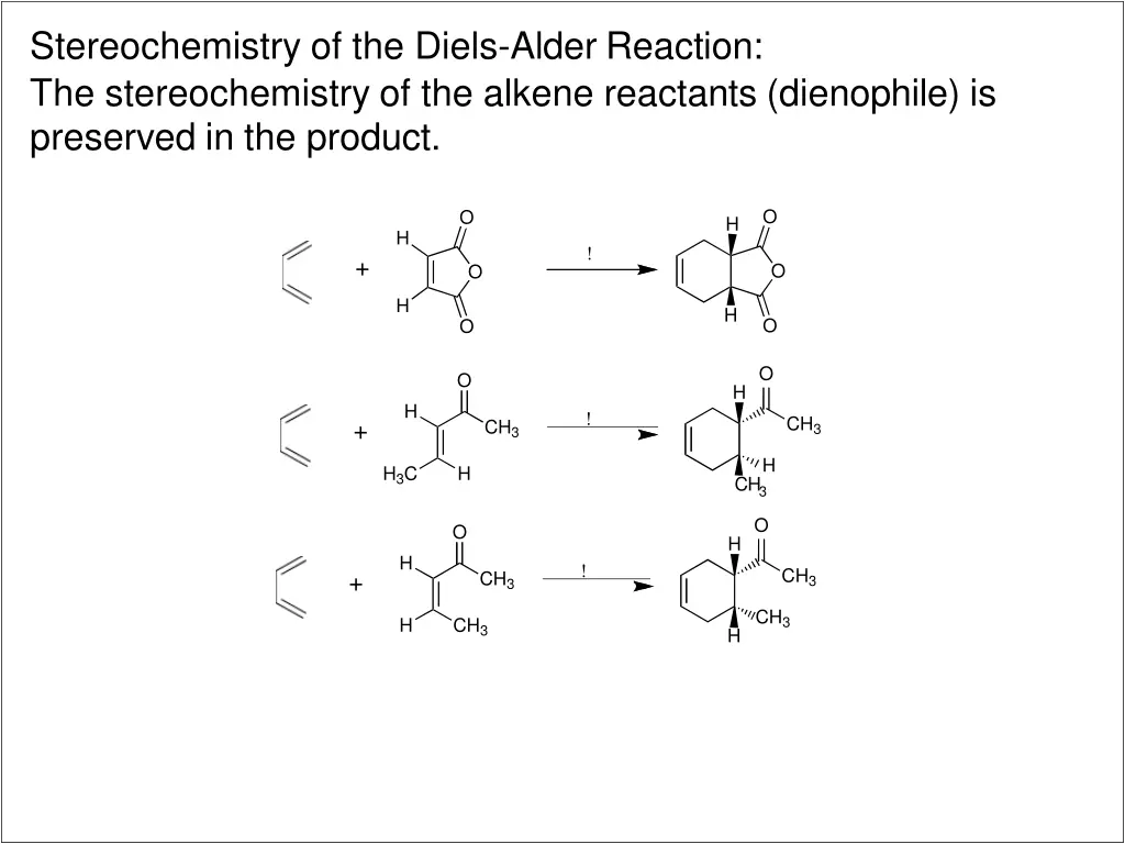 stereochemistry of the diels alder reaction
