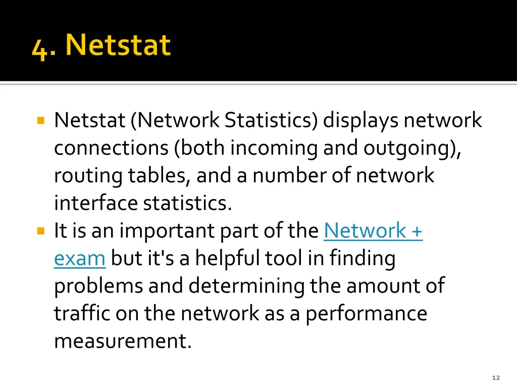 netstat network statistics displays network