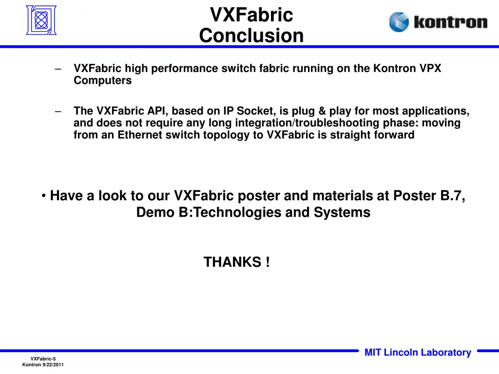 vxfabric conclusion