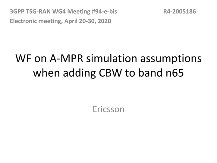 3gpp tsg ran wg4 meeting 94 e bis electronic
