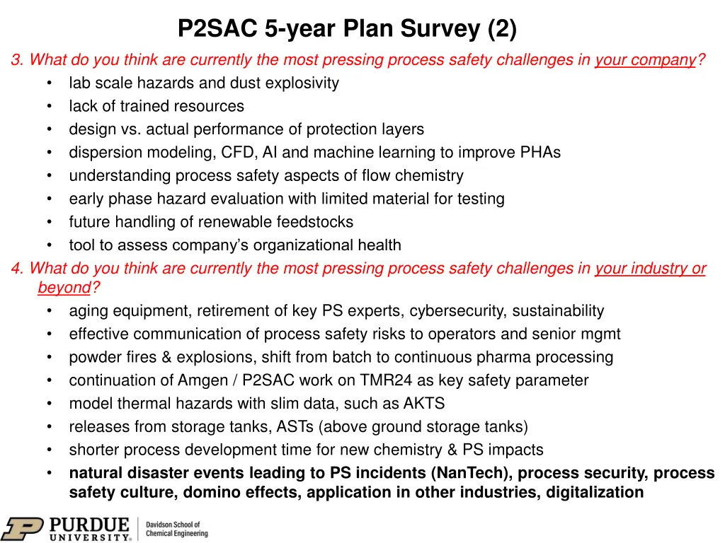 p2sac 5 year plan survey 2 3 what do you think