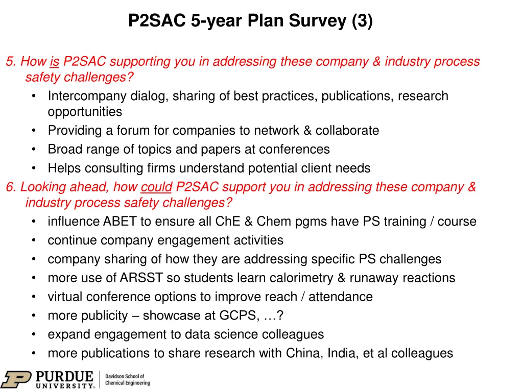 p2sac 5 year plan survey 3