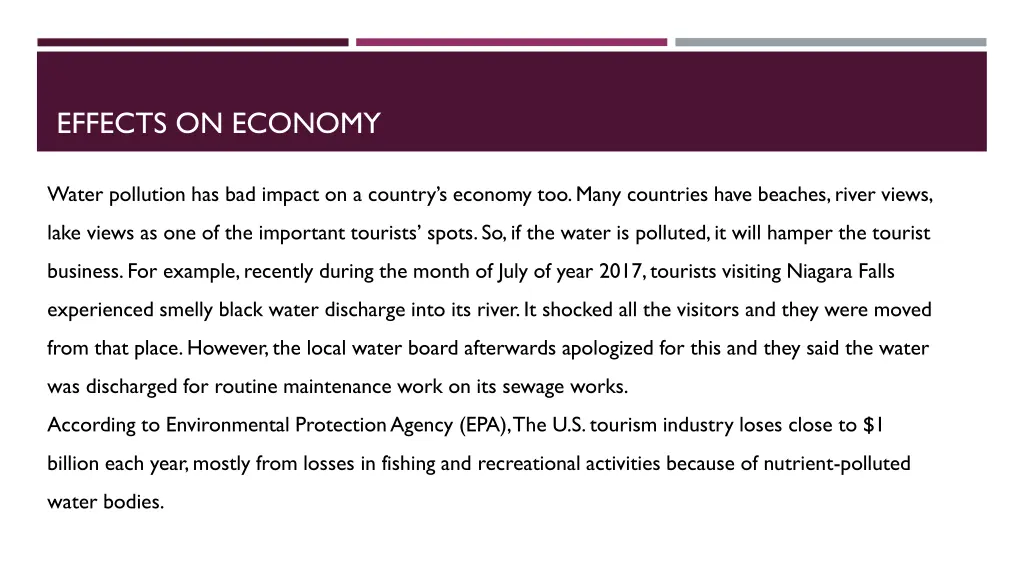 effects on economy