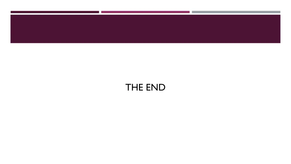 the end