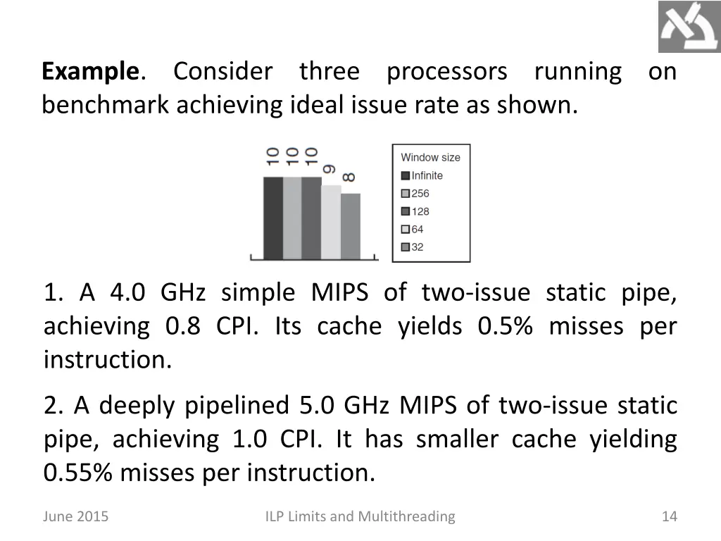 example consider three processors running