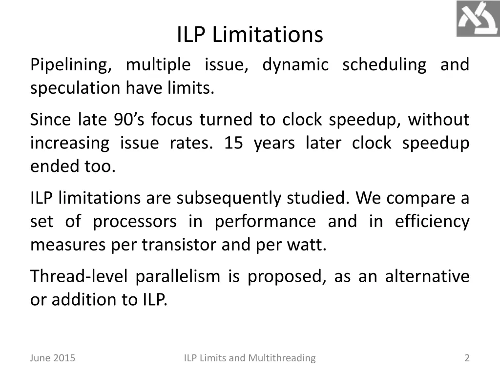 ilp limitations