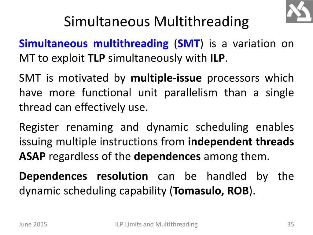 simultaneous multithreading