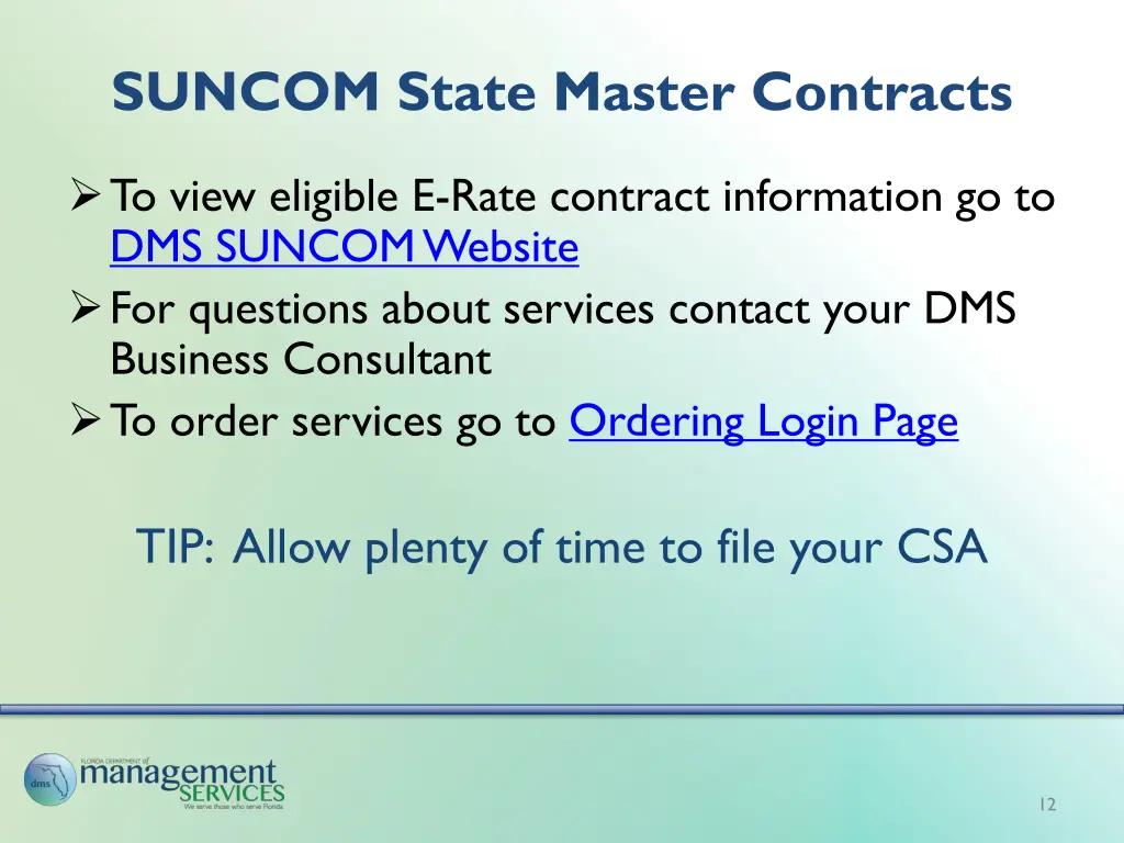 suncom state master contracts