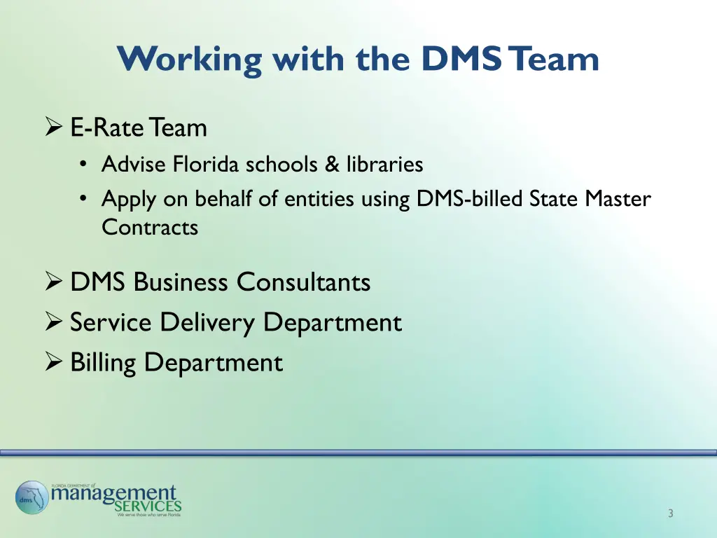 working with the dms team