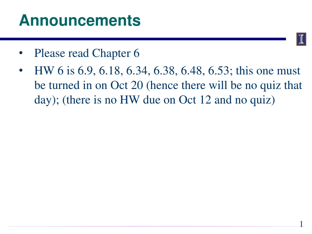 announcements