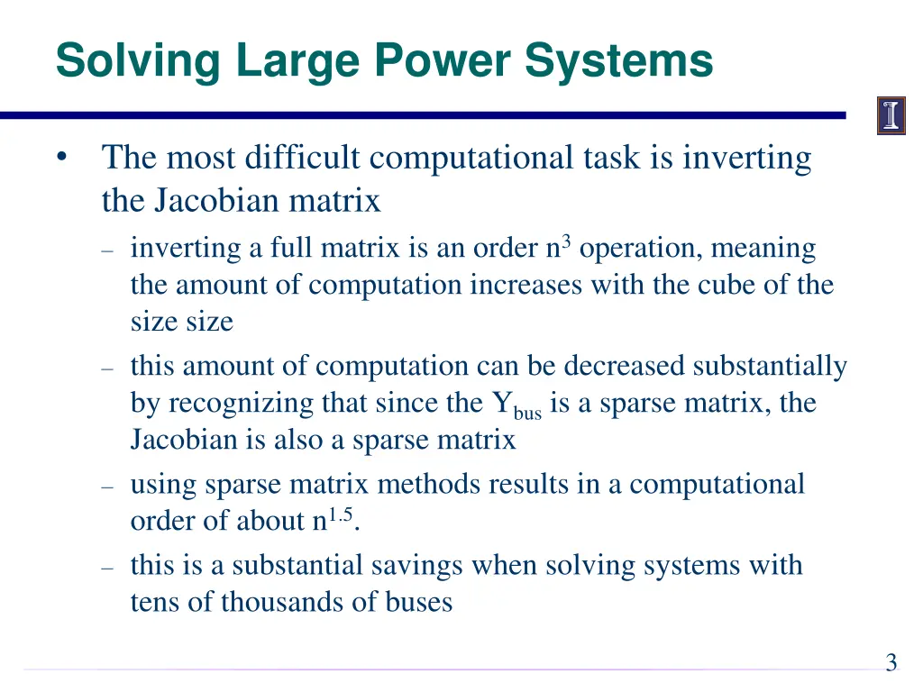 solving large power systems