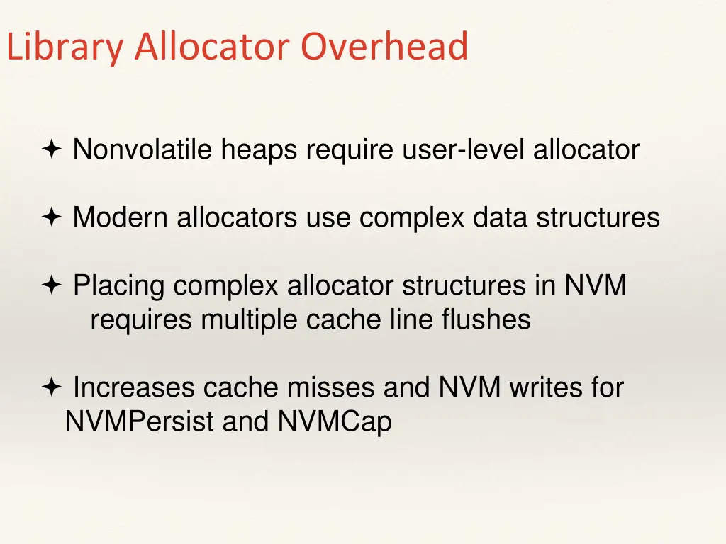 library allocator overhead
