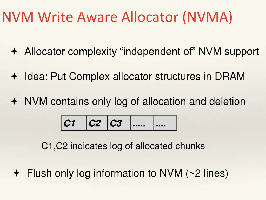 nvm write aware allocator nvma