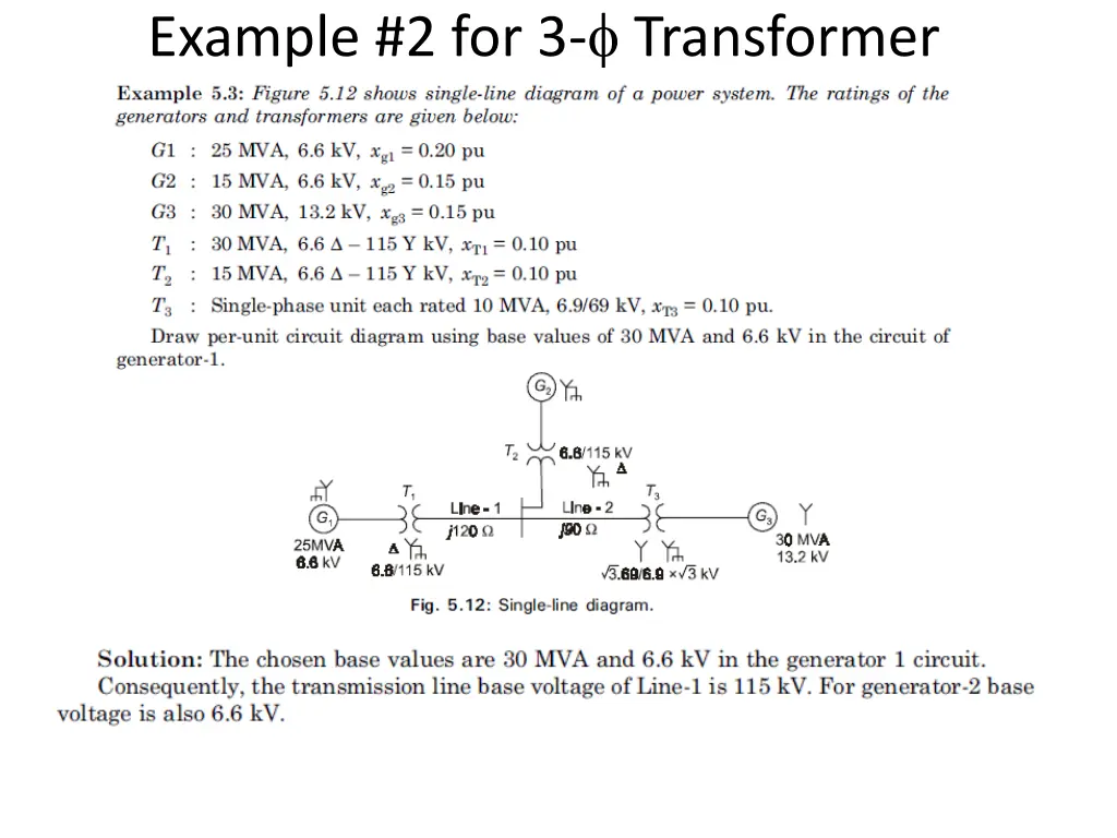 example 2 for 3 transformer