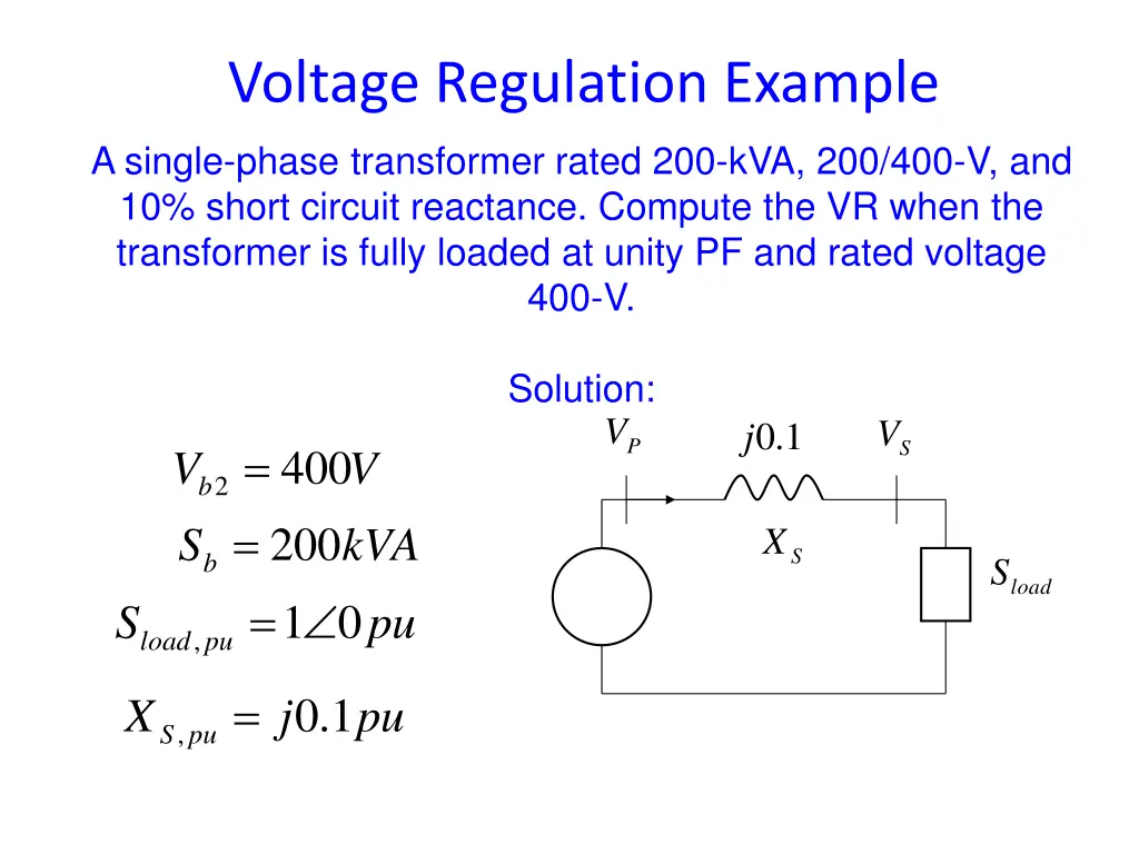 voltage regulation example