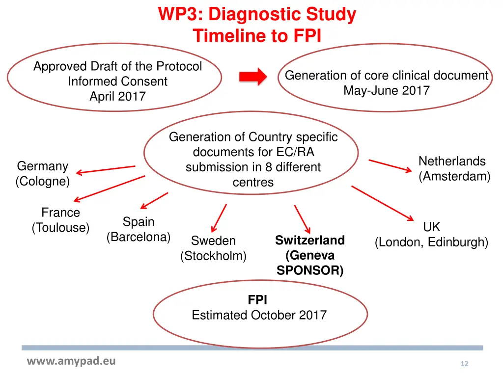 wp3 diagnostic study timeline to fpi