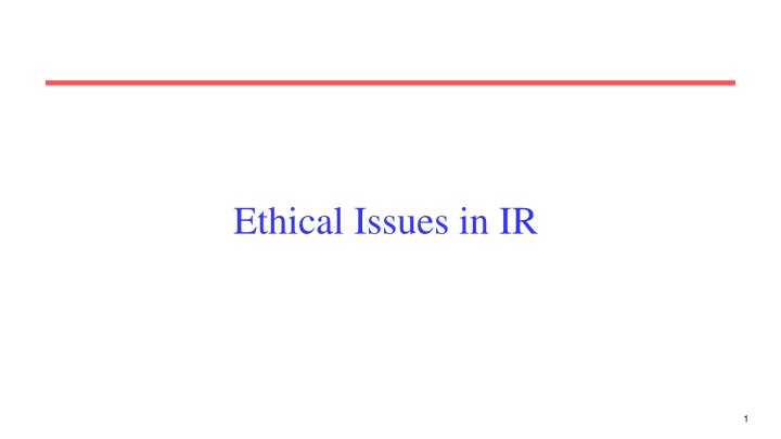 ethical issues in ir