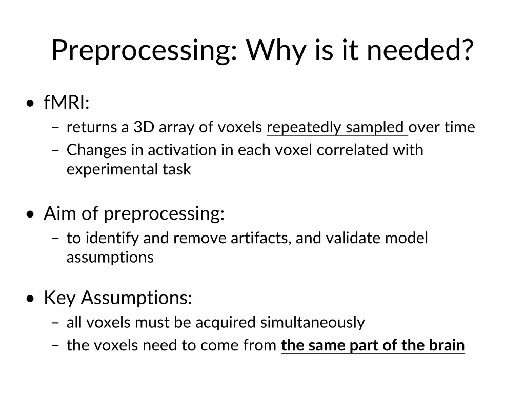 preprocessing why is it needed