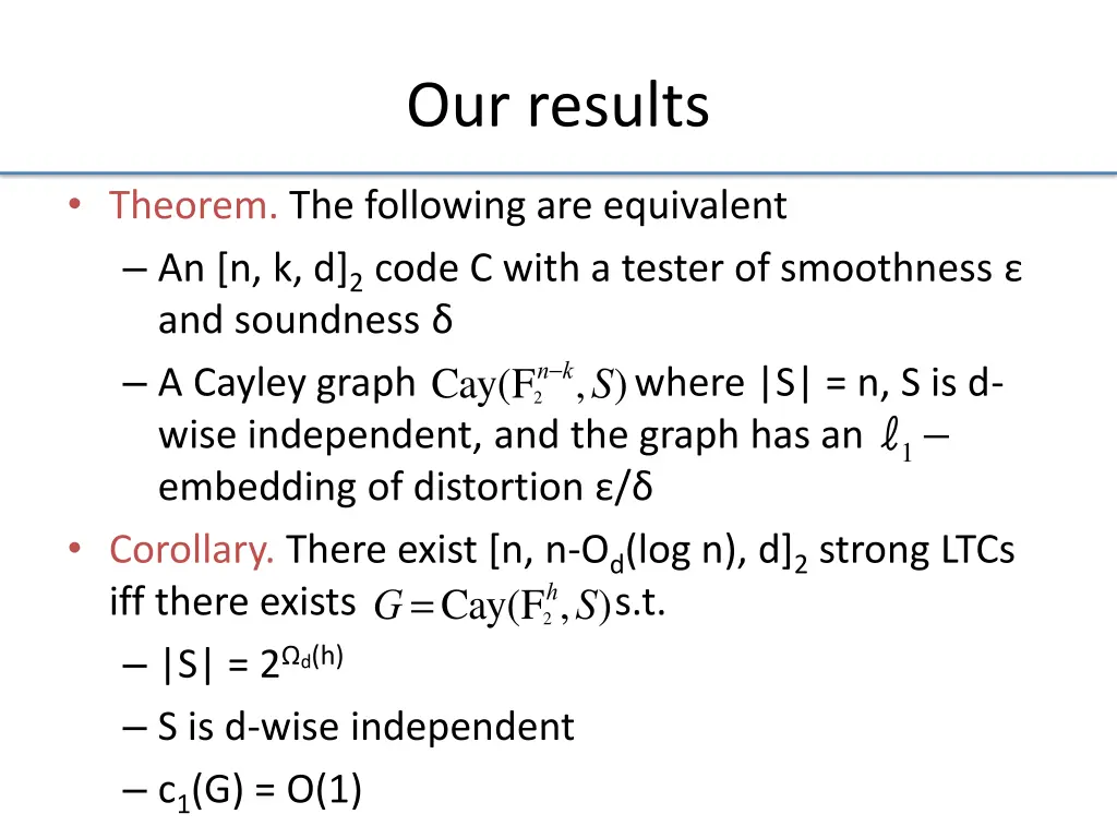 our results 1
