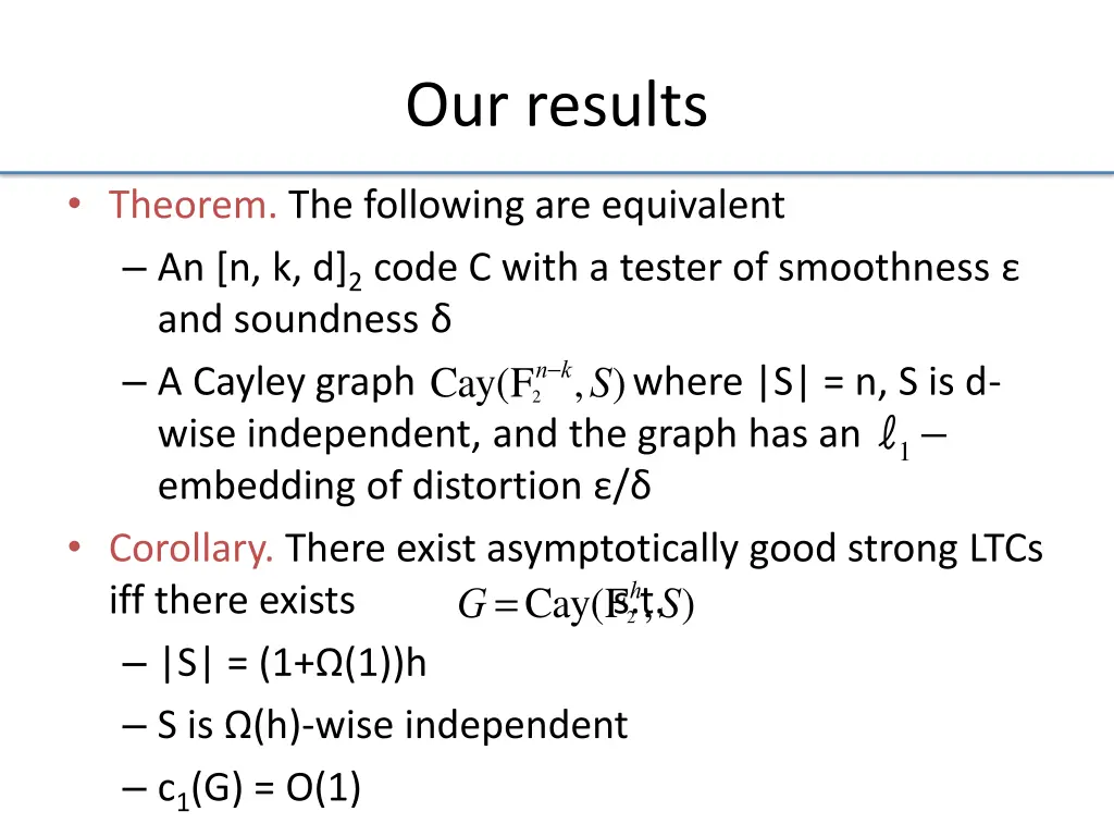our results