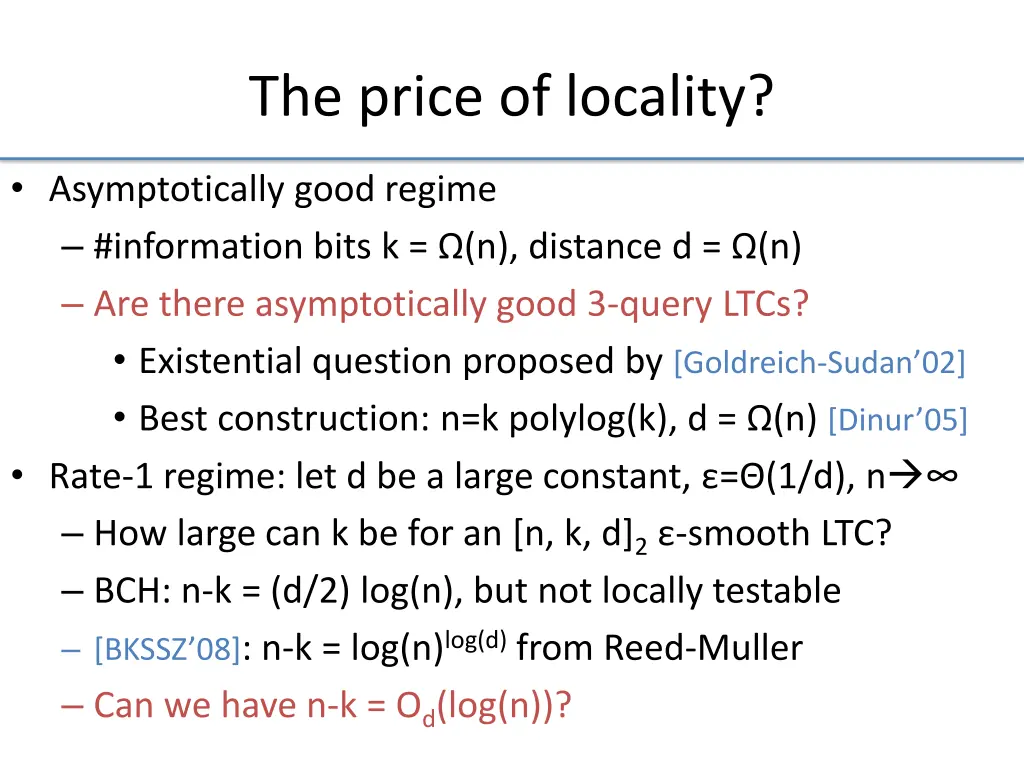 the price of locality