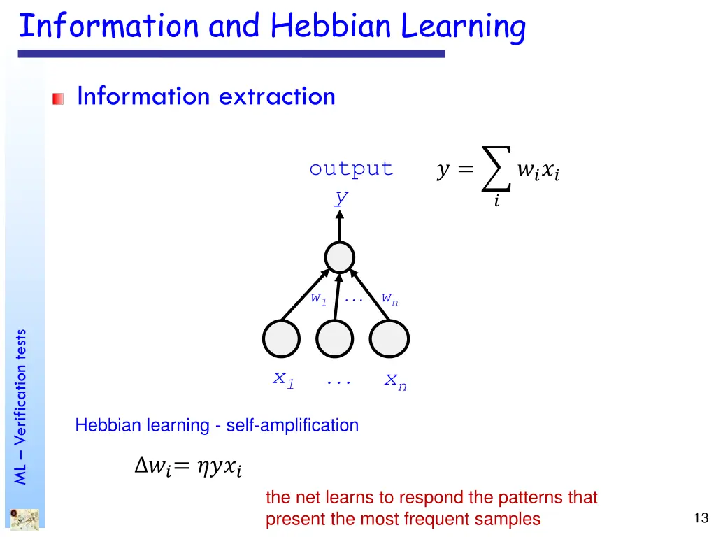 information and hebbian learning