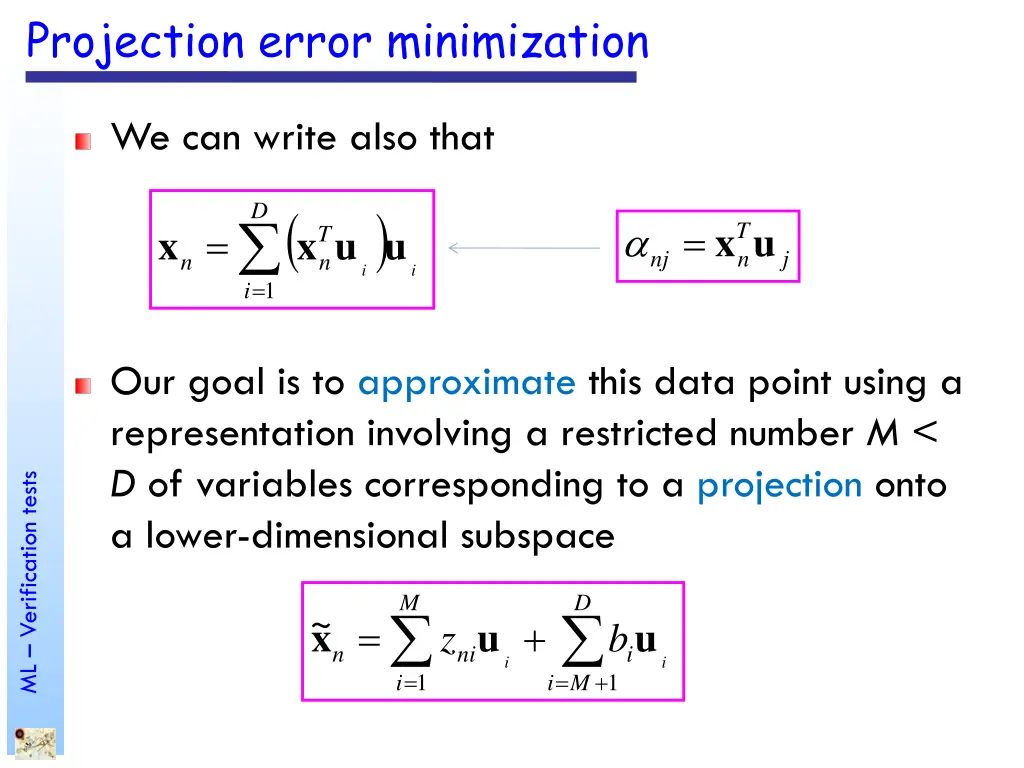 projection error minimization 1