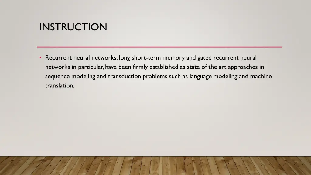 instruction