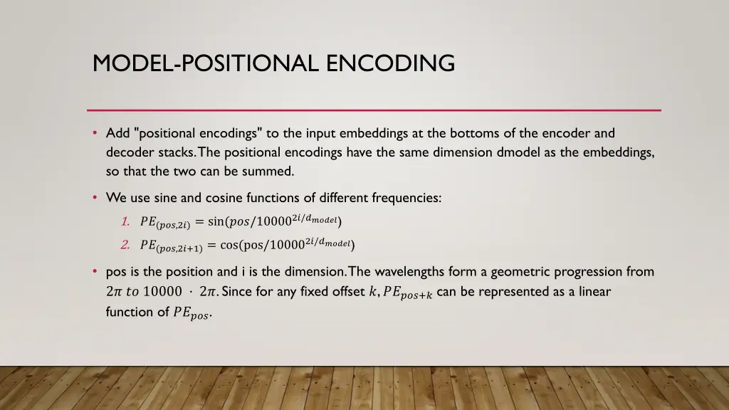 model positional encoding