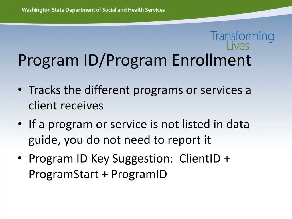 program id program enrollment