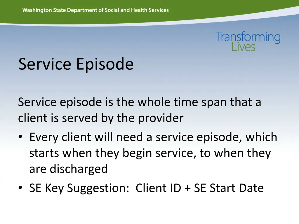 service episode