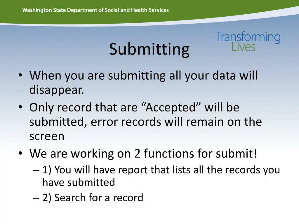 submitting