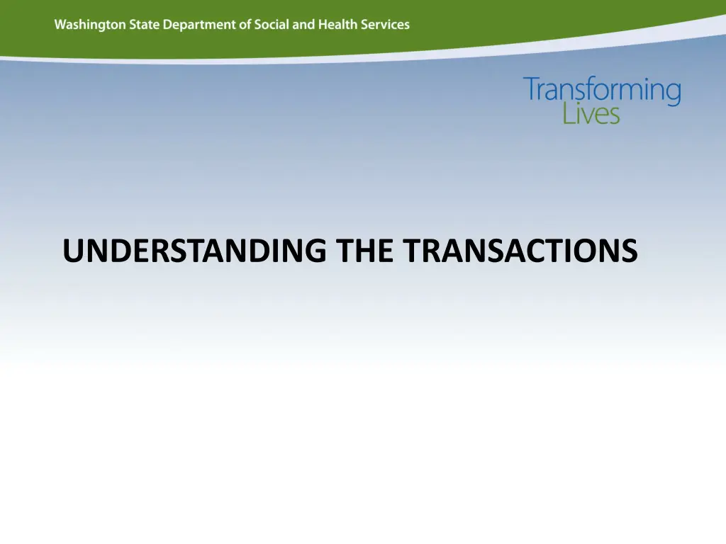 understanding the transactions