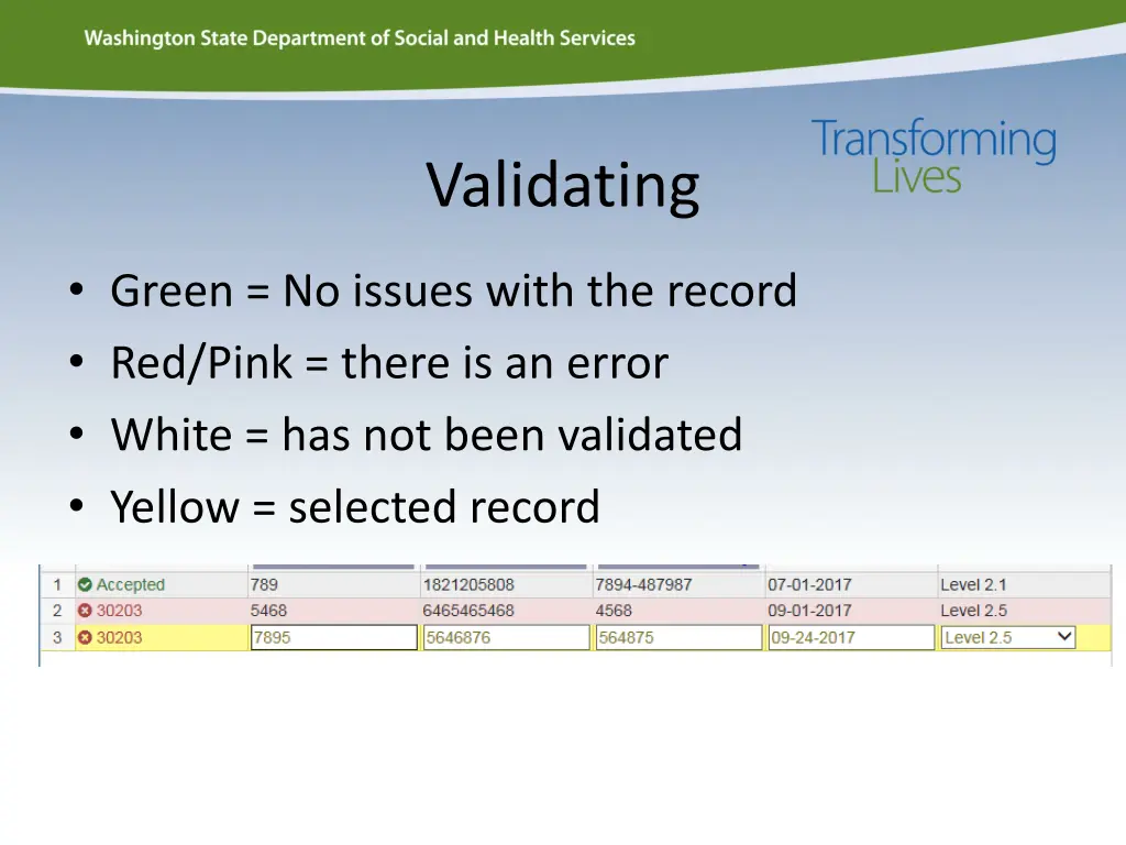 validating