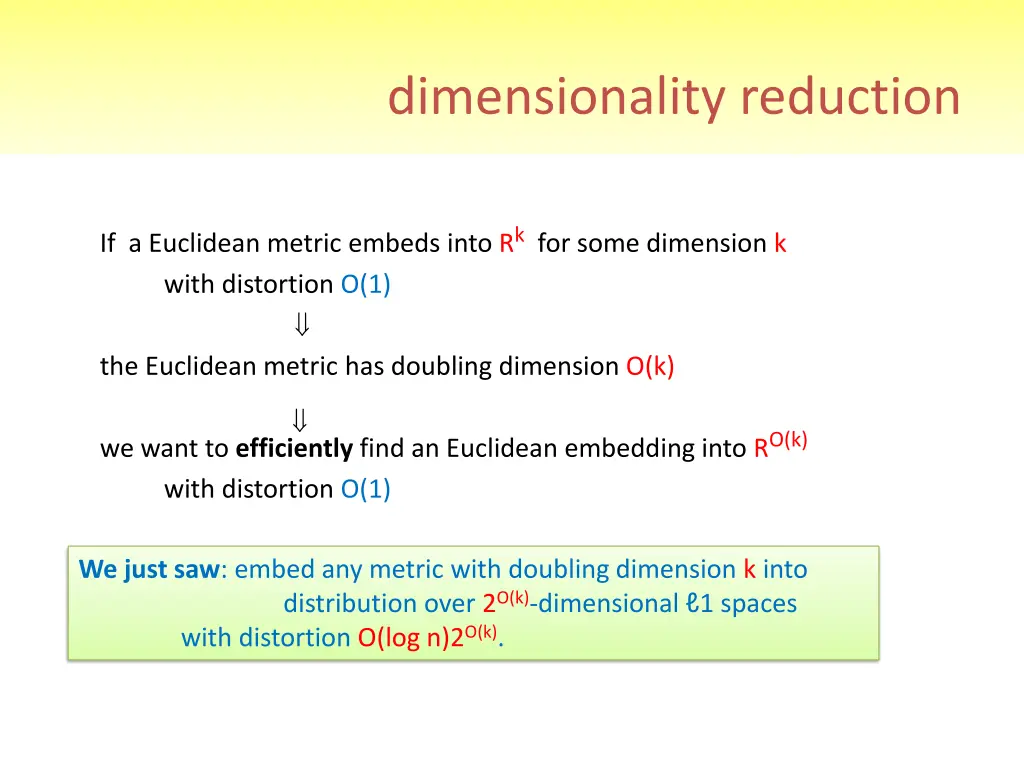 dimensionality reduction