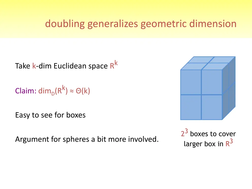 doubling generalizes geometric dimension
