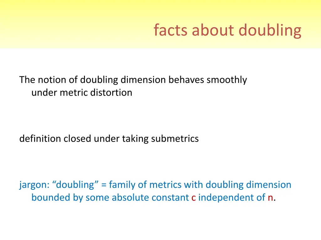 facts about doubling