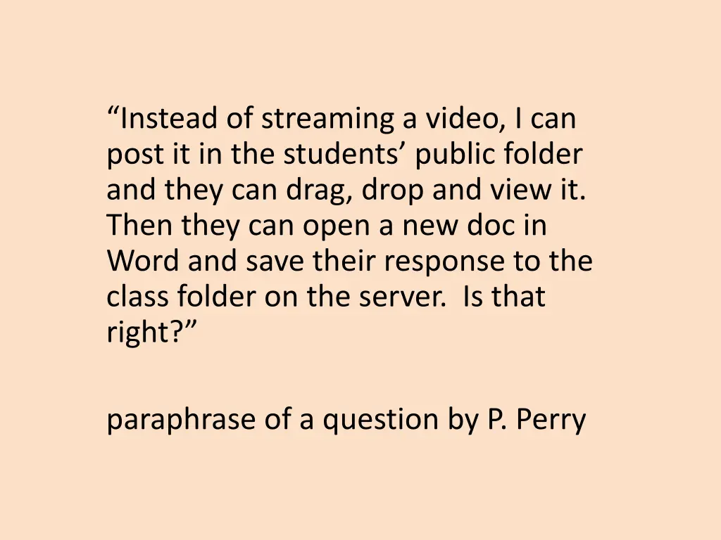 instead of streaming a video i can post