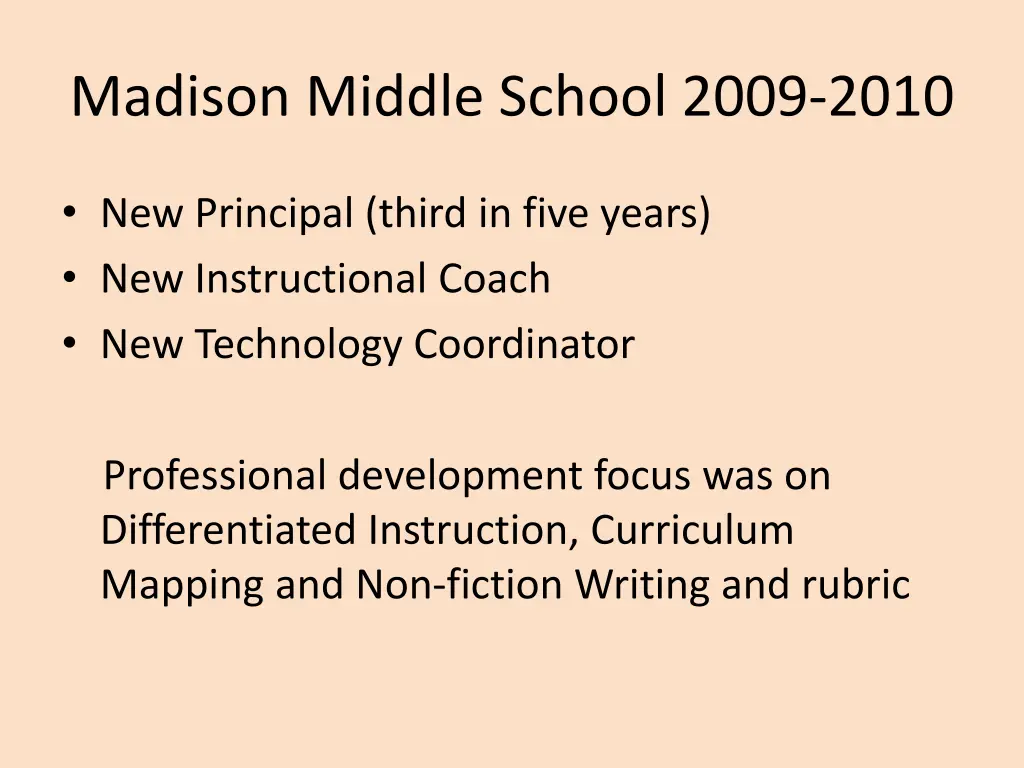 madison middle school 2009 2010