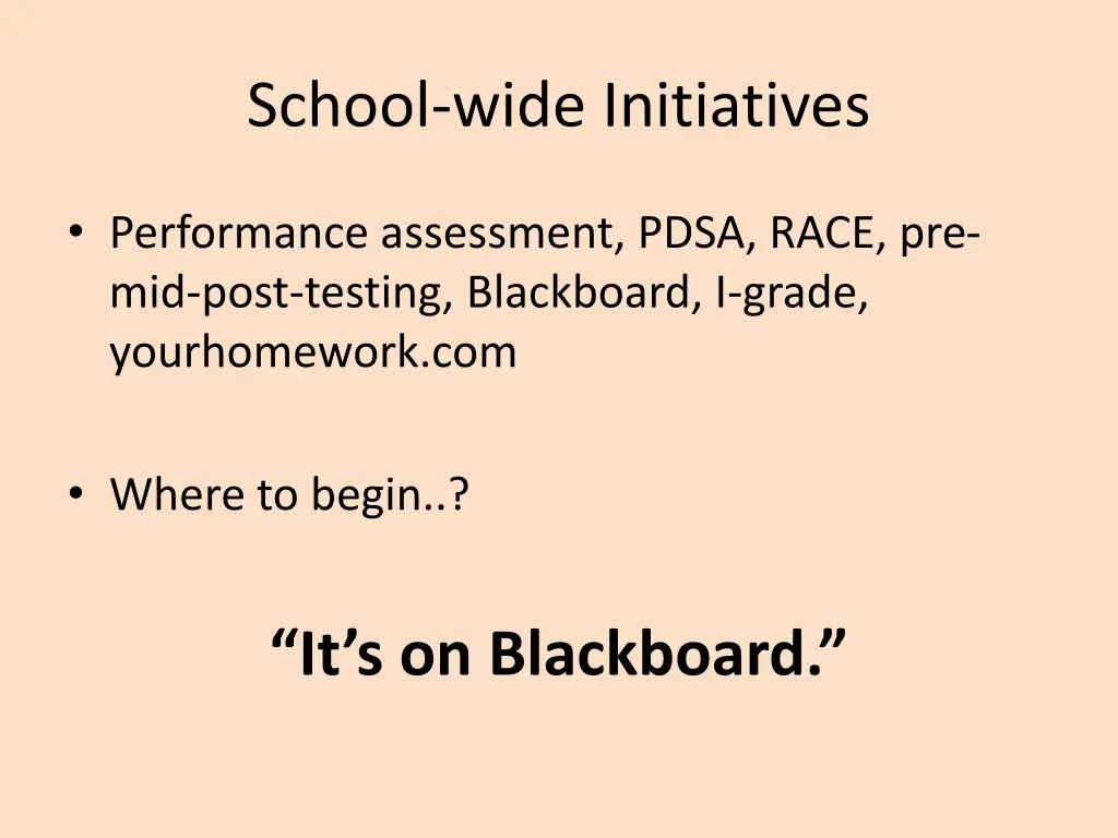 school wide initiatives